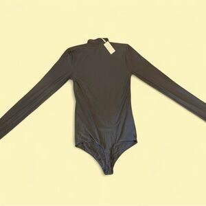 Aerie Gray Long Sleeve Bodysuit